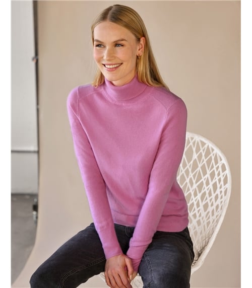 Womens Cashmere Turtle Neck Sweater